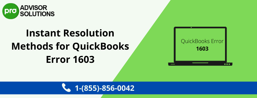 QuickBooks Error 1603